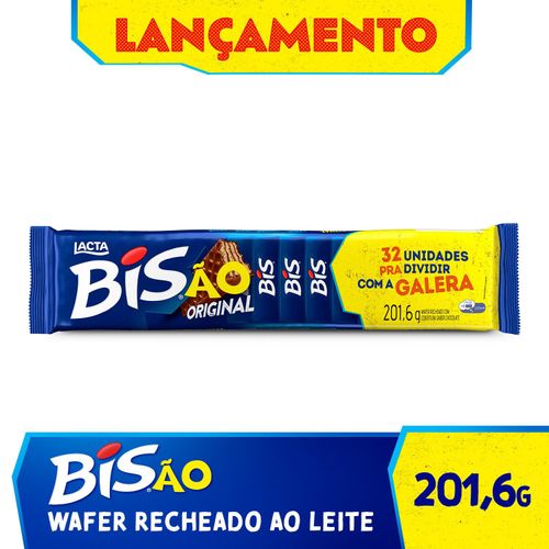 Wafer recheado com cobertura de chocolate ao leite 201,6g - Bis