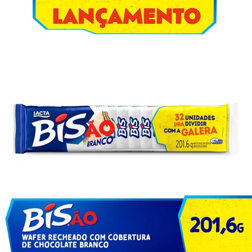Wafer recheado com cobertura de chocolate branco  201,6g - Bis