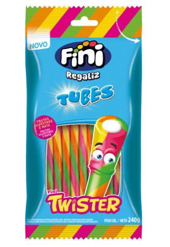 Tubes sabor Twister Pacote com 240g - Fini