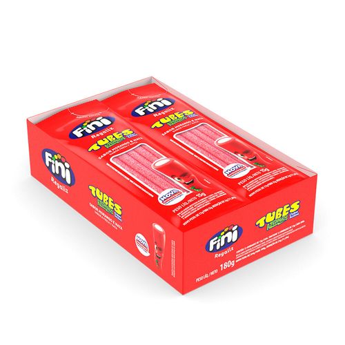 Tubes sabor Morango Cítrico caixa com 12 unidades de 15g - Fini