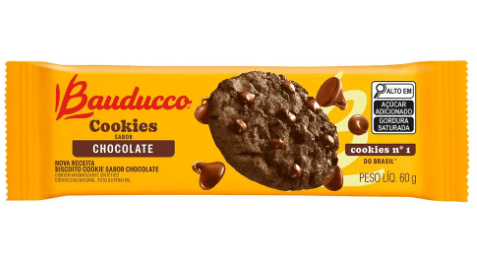 Biscoito cookie sabor chocolate caixa com 12 unidades de 60g - Bauducco