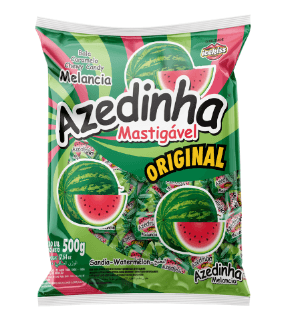 Bala mastigável azedinha sabor melancia 500g - Icekiss