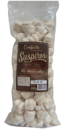 Suspiro Tradicional com 200g - Confeito alimentos