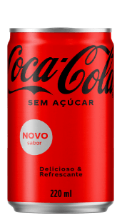 Refrigerante sabor original sem açúcar 220ml - Coca-Cola