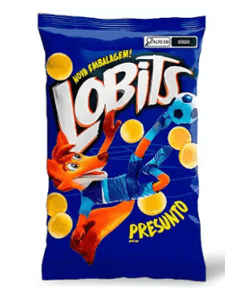 Salgadinho sabor presunto Fardo com 10 unidades de 40g - Lobits