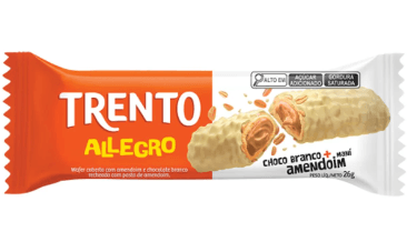 Chocolate Branco com Amendoim 26g - Trento Allegro