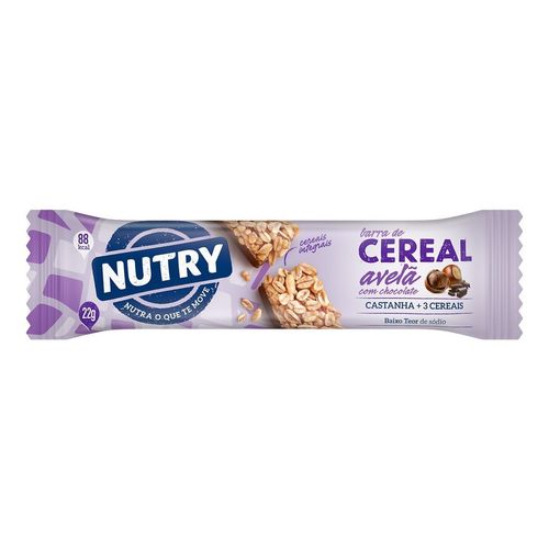 Barra de cereal Avelã com chocolate de 22g - NUTRY