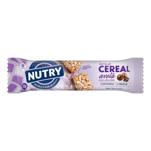 Barra de cereal Avelã com chocolate de 22g - NUTRY