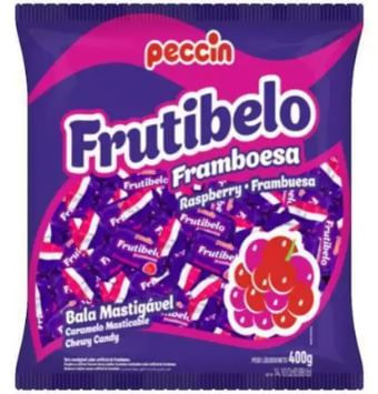 Bala mastigável Frutibelo sabor framboesa 400g - Peccin