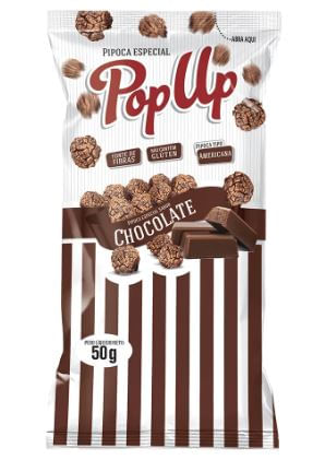 Pipoca sabor chocolate 50g - Pop Up