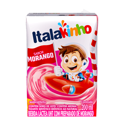 Bebida láctea sabor morango 200ml - Italakinho