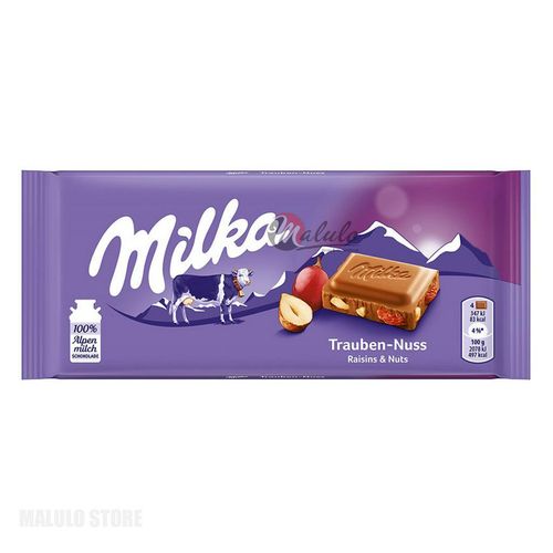 Chocolate ao Leite Raisin & Hazelnut 100g - Milka