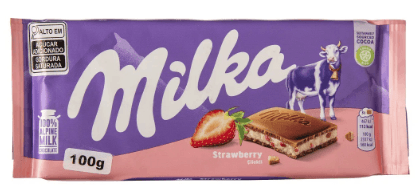 Chocolate Recheado Strawberry Yogurt 100g - Milka