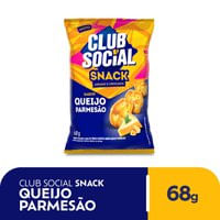Snack salgado sabor queijo parmesão 68g - Club Social