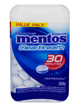 Bala 30 minutos sabor Peppermint 105g - Mentos