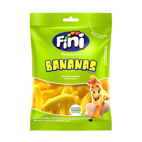 Bala Bananas Pacote com 90g - Fini