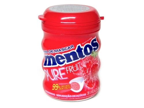 Chiclete Pure Fresh Garrafa sabor Morango 56g - Mentos