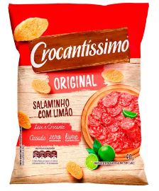 Snack sabor salaminho com limão 40g - Crocantíssimo