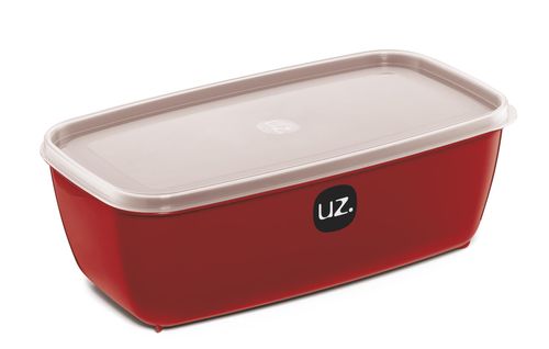 Pote Multiuso Retangular vermelho 3litros - UZ