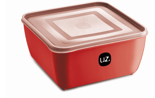 Pote Multiuso Quadrado Vermelho 1,5litros - UZ