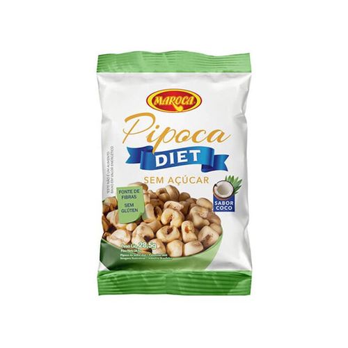 Pipoca Diet sem açucar sabor Coco com 28,5g - Maroca