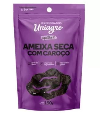 Ameixa Seca com Caroço com 150g - Uniagro