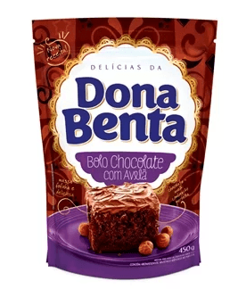 Mistura para bolo de chocolate sabor avelã 450g - Dona Benta