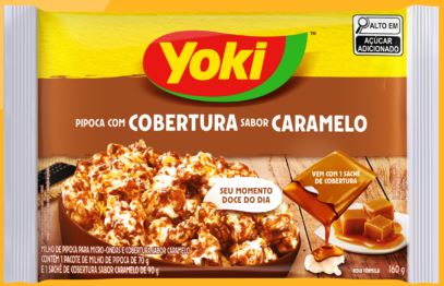 Pipoca de micro-ondas sabor caramelo 160g - Yoki