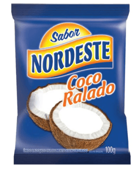 Coco ralado úmido e adoçado 100g - Sabor Nordeste