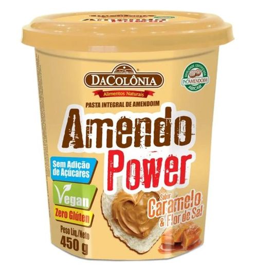 Pasta de Amendoim Caramelo e Flor de Sal 450g - Amendo Power