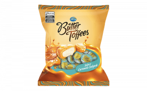 Bala de caramelo recheada sabor Caramelo Salgado pacote com 500g - Butter Toffees