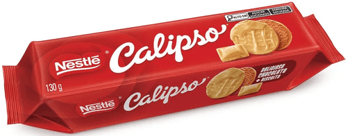 Biscoito original sabor chocolate  branco com 130g - Calipso