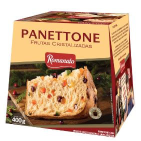 Panettone com frutas cristalizadas 400g - Romanato