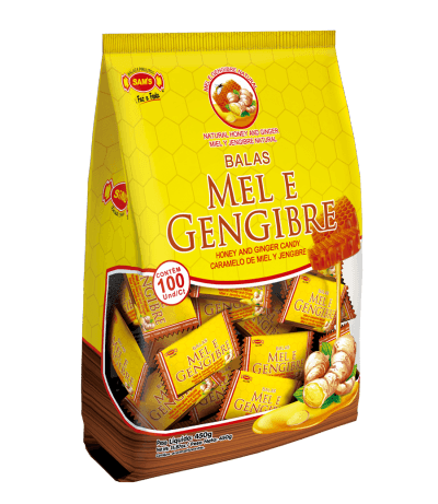 Bala de Mel e Gengibre pacote com 100 unidades com 450g- SAM'S