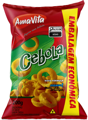 Salgadinho de Milho sabor Cebola com 200g -Amavita