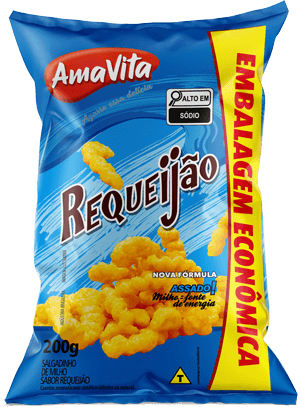 Salgadinho de Milho sabor Requeijão com 200g -Amavita