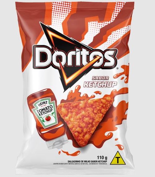 Salgadinho sabor Ketchup pacote com 110g - Doritos