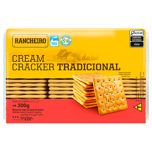 Biscoito cream cracker 300g - Rancheiro