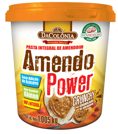 Pasta Integral de Amendoim Crunchy com 1,005kg-Amendo Power