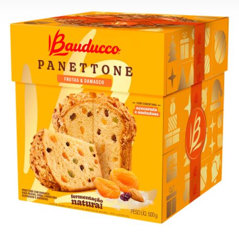 Panettone Frutas & Damasco 500g- Bauducco