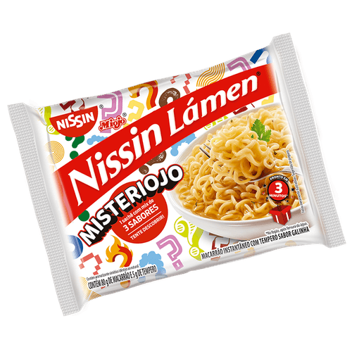 Macarrão instantâneo Misteriojo com tempero sabor galinha - Nissin