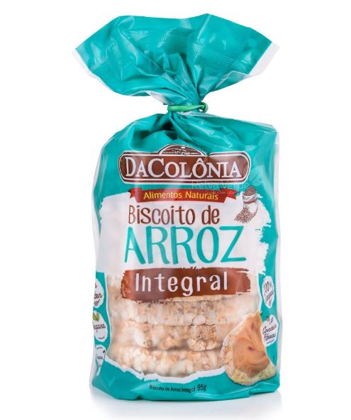 Biscoito de Arroz Integral com 95g - Dacolônia