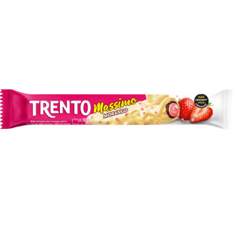 Chocolate sabor Morango com 25g - Trento Massimo