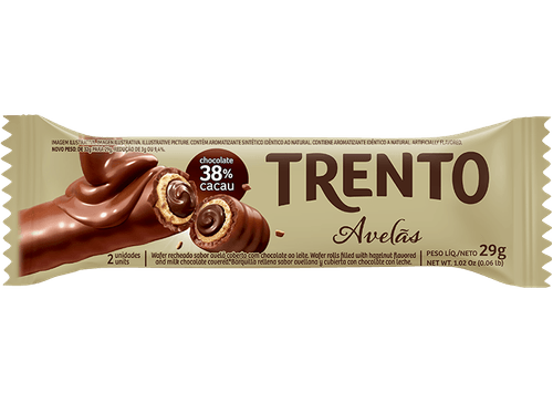 Chocolate sabor Avelã com 29g - Trento