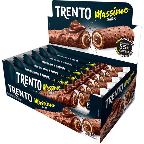 Chocolate Dark caixa com 15 unidades de 25g - Trento Massimo