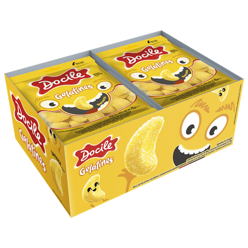 Gelatines Banana com 12 pacotinhos com 15g - Docile