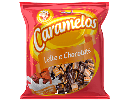 Caramelos leite e chocolate com 300g - Simonetto