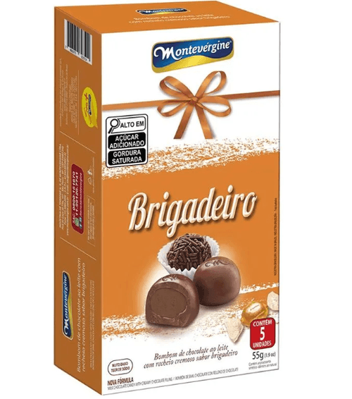 Bombom de chocolate ao leite sabor com recheio de brigadeiro 55g - Montevergine