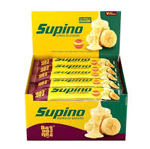 Barra de frutas com cobertura de chocolate branco sabor Banana caixa com 20 unidades com 24g - Supino