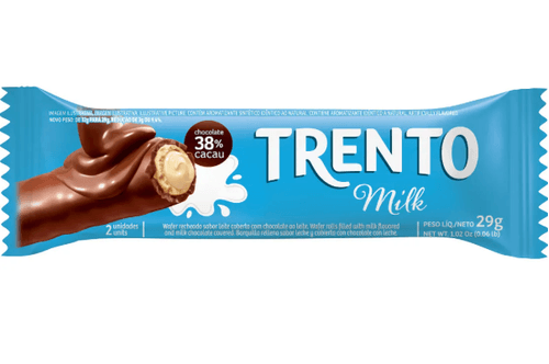 Chocolate ao leite com recheio sabor leite com 29g - Trento